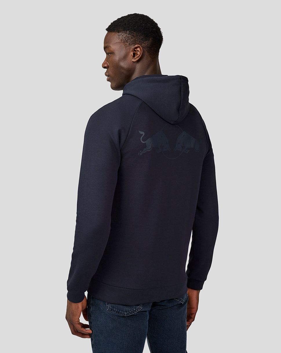 Back view of Night Sky hoodie with large subtle branding across the upper back