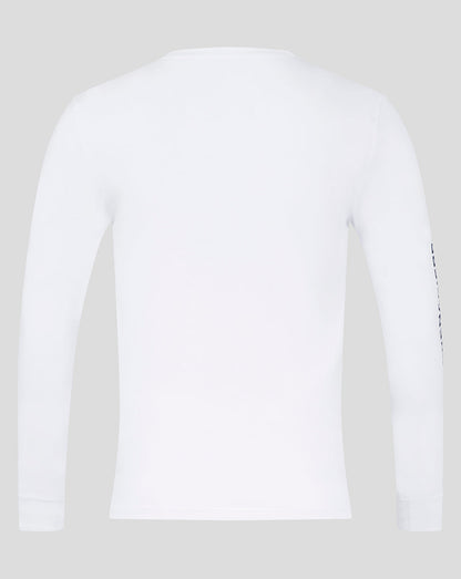Back view of a plain white INEOS Grenadiers long sleeve T shirt