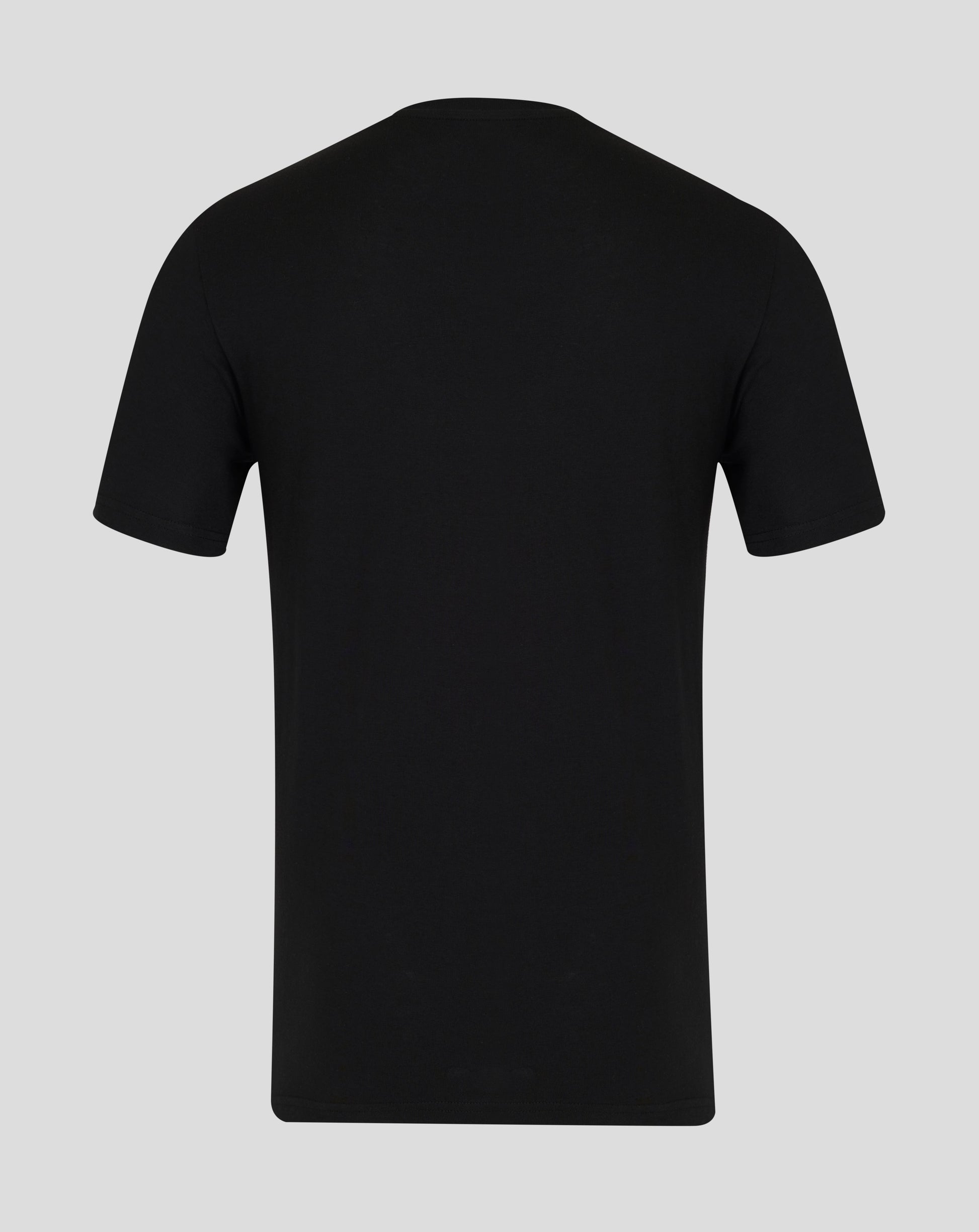 Back view of black Rangers Changing Room tee with plain fabric