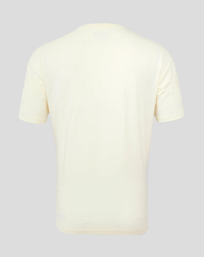 Back view of Egret Heritage Script T-Shirt from Oracle Red Bull Racing in relaxed oversized fit