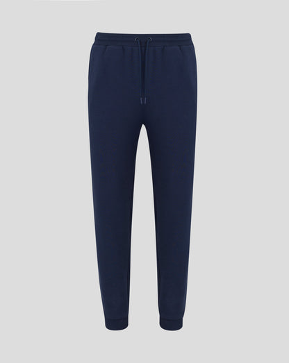 Front view of navy Rangers joggers with drawstring waist and side pockets