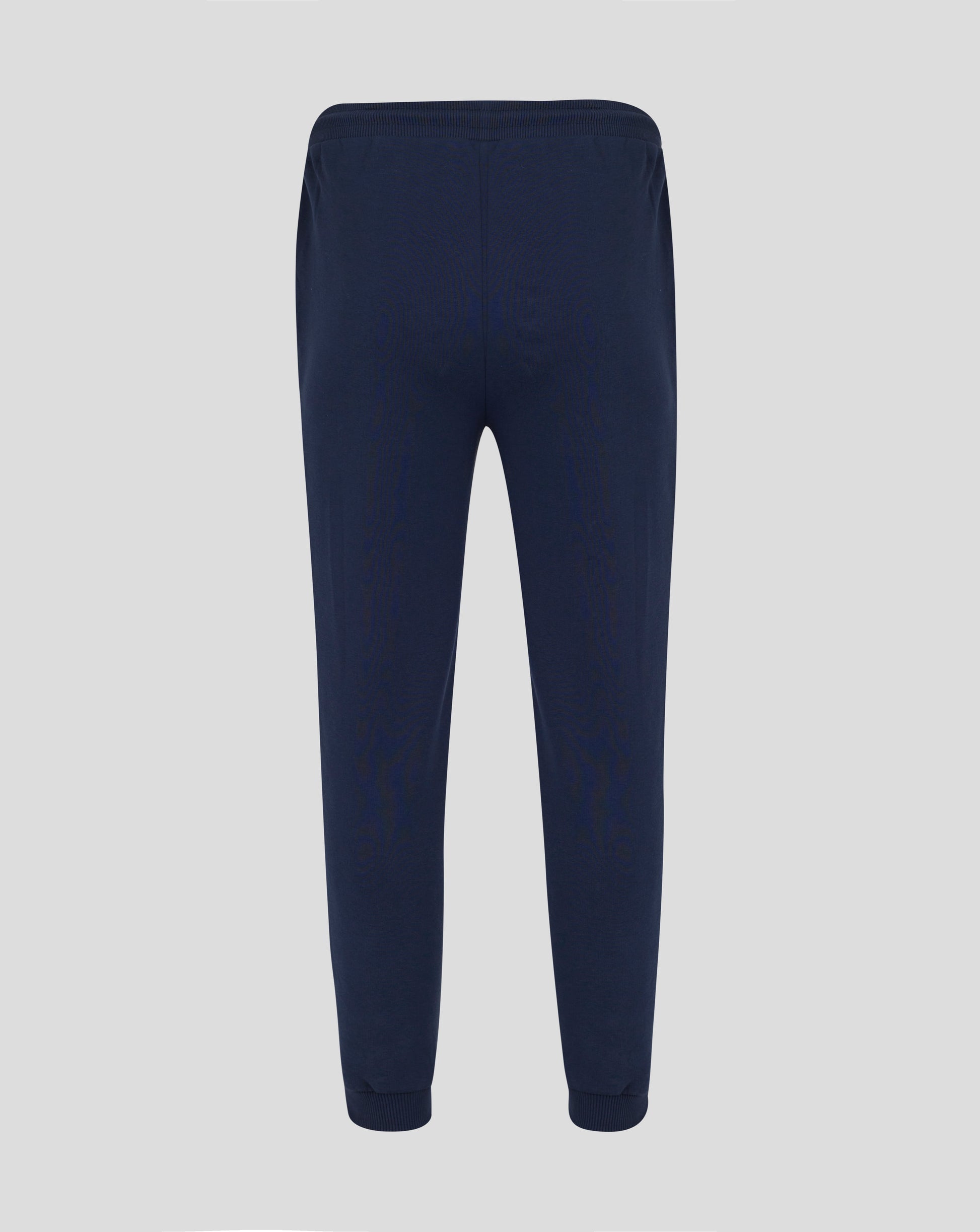 Rear view of navy Rangers joggers with a ribbed waistband and smooth seat area