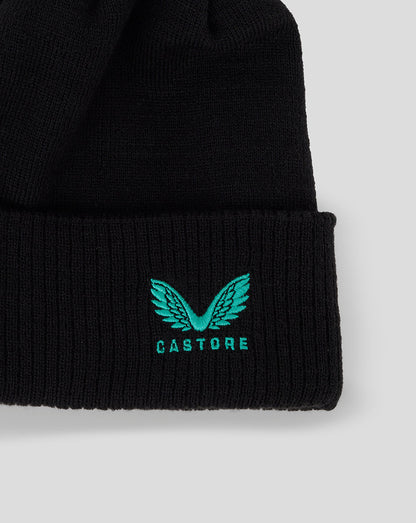 England Cricket 25/26 Ashes Training bobble hat teal crest and Castore logo on the cuff