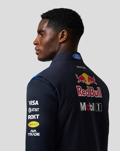 Back view of night sky Oracle Red Bull Racing Teamline Gilet with large Red Bull logo.
