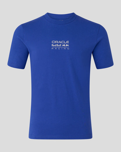 Blue t-shirt with Oracle Red Bull Racing logo on a gray background