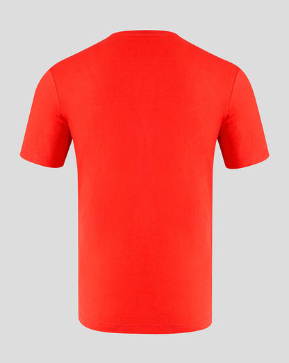 Red t-shirt on a gray background
