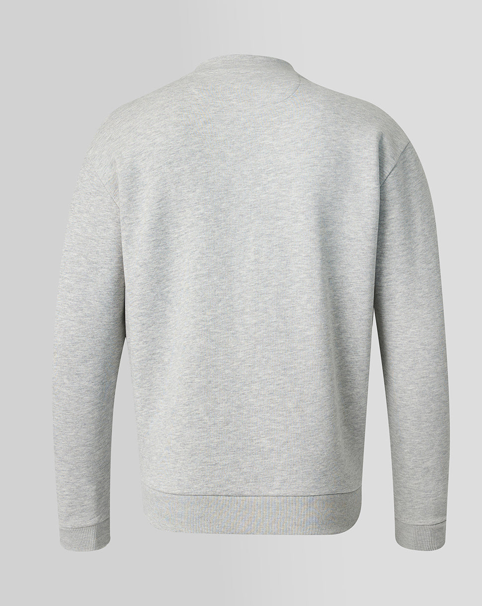 Gray sweatshirt on a light gray background