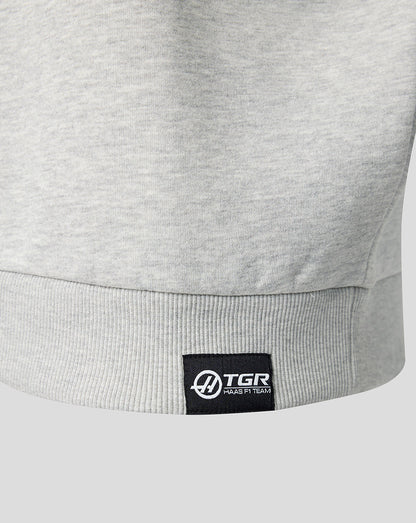 Gray sweatshirt with a TGR logo on a light gray background