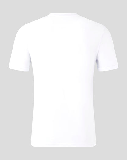 White Bath Rugby The Rec Tee back view showing a plain back and short sleeves.