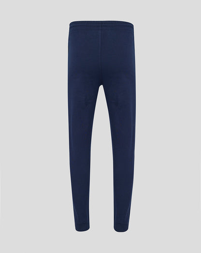 Navy blue pants on a light gray background