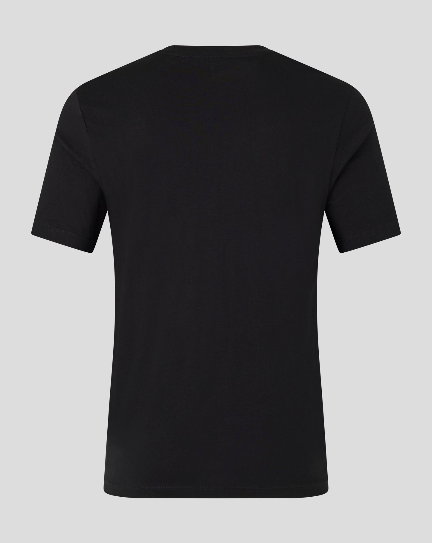 Black Essentials Ashes T shirt back view with plain fabric and clean stitching