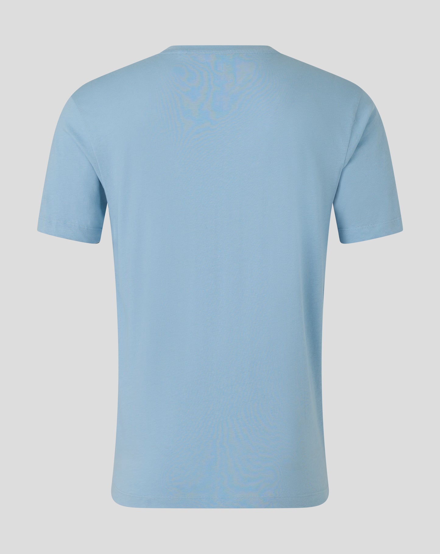 Light blue England Cricket T shirt back view with faint crest on upper back