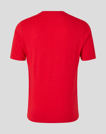 Back view of plain red England Cricket Essentials Ashes T Shirt