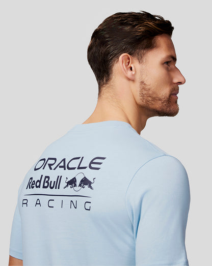 Back view of Dream Blue Oracle Red Bull Racing Core Tee featuring large back branding