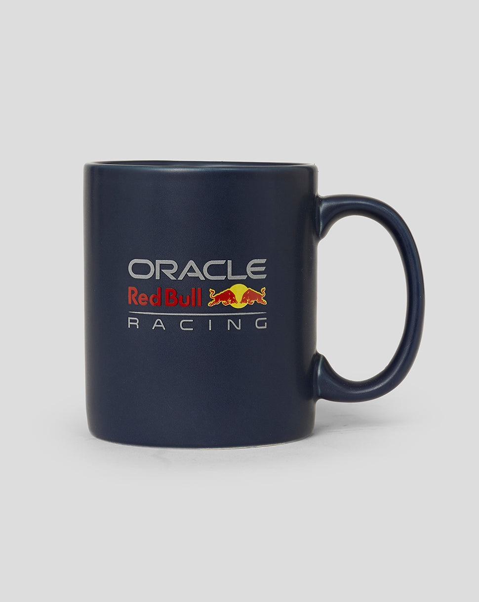 Navy team mug featuring Oracle Red Bull Racing logo on the side.