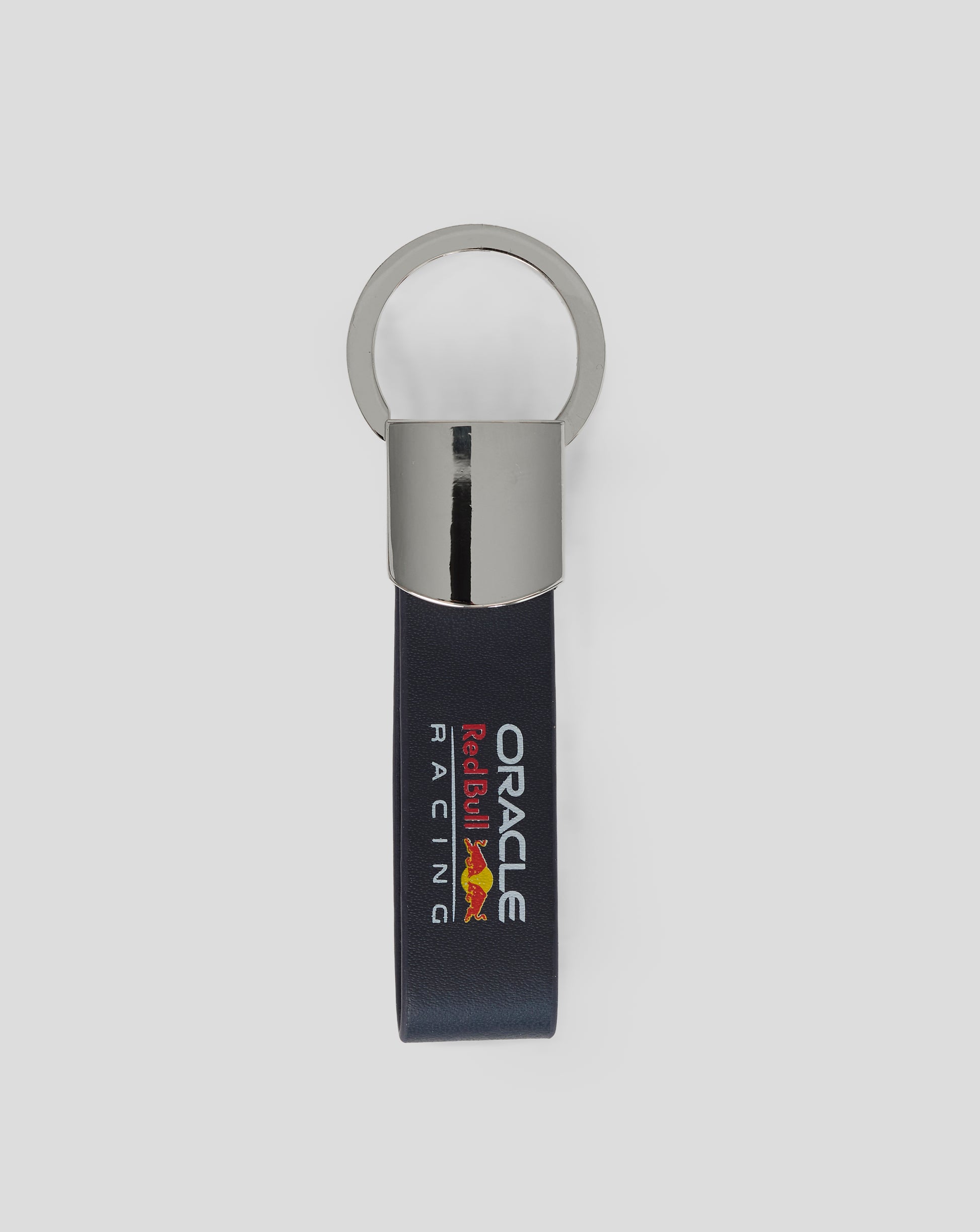 Night Sky unisex Red Bull Racing strap keyring with dark strap and red rubber logo