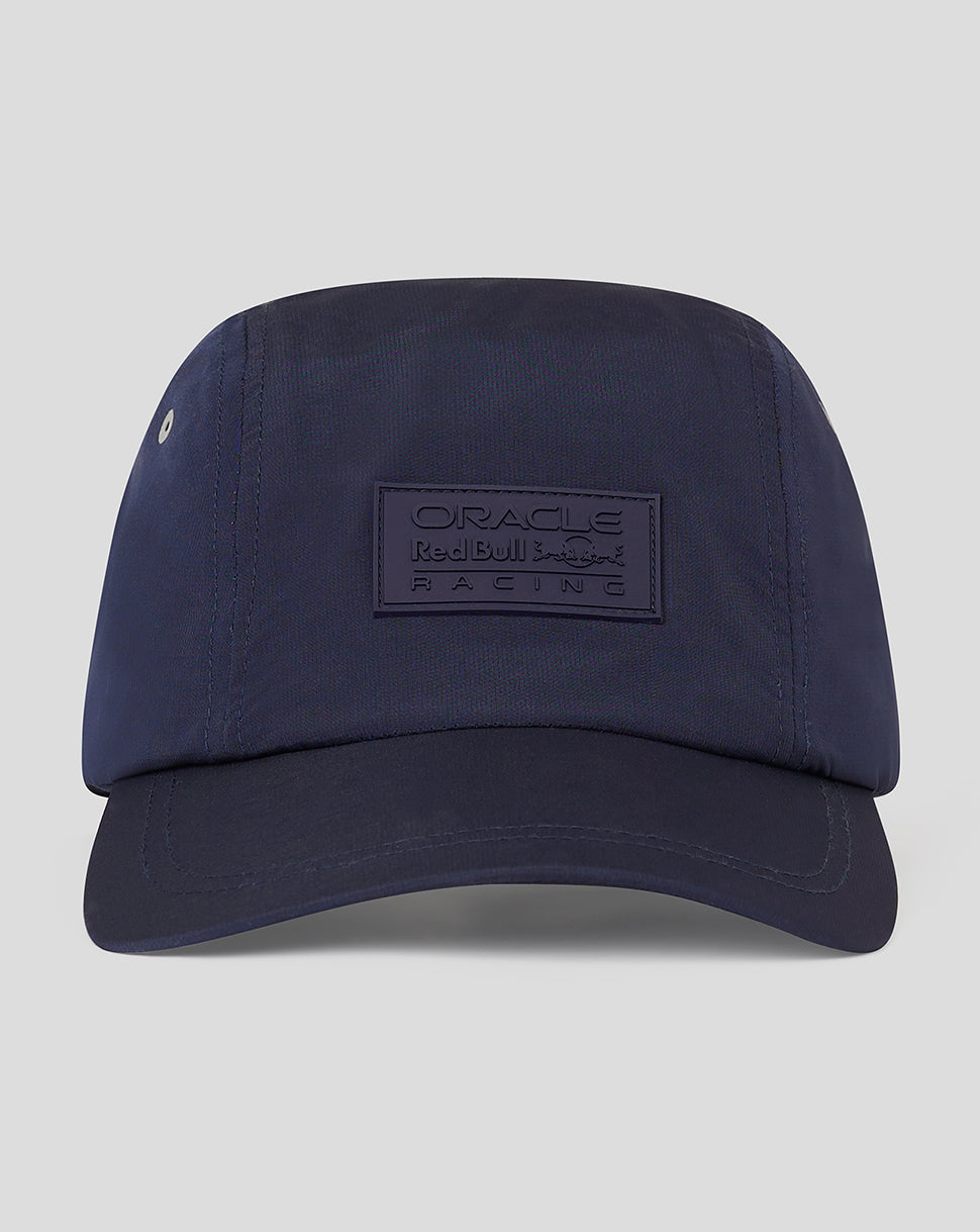 Navy cap with embossed Oracle patch reading Oracle Red Bull Racing on the front