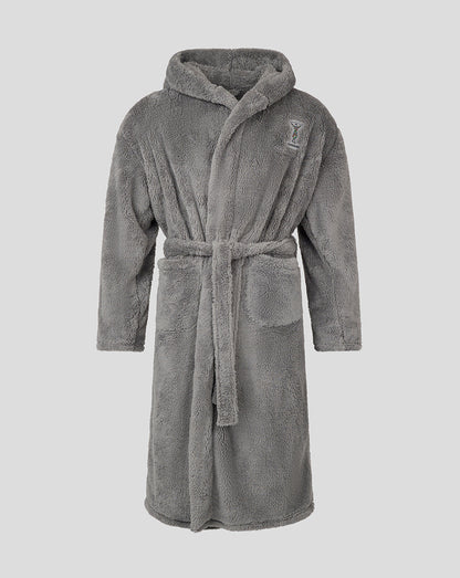 Harlequins Youth 24/25 Dressing Gown in soft gray fleece with belt
