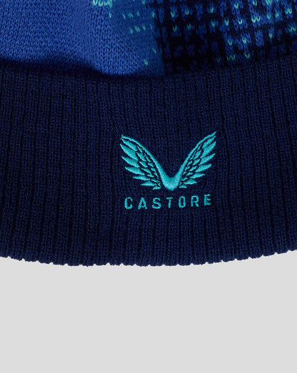 Navy Rugby Australia Wallabies beanie with turquoise Castore logo embroidery