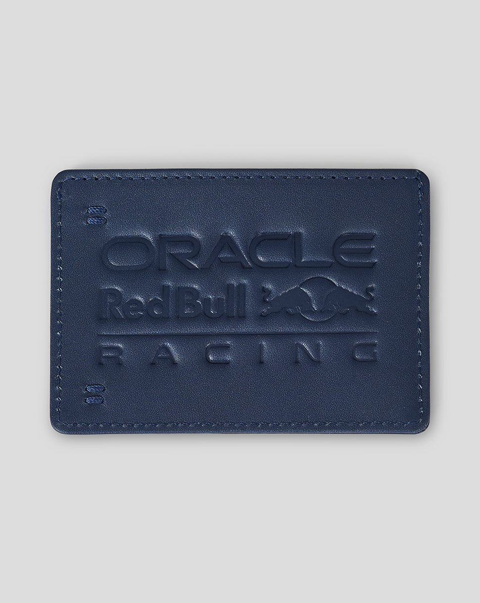 Night Sky navy leather cardholder with embossed Oracle Red Bull Racing logo.