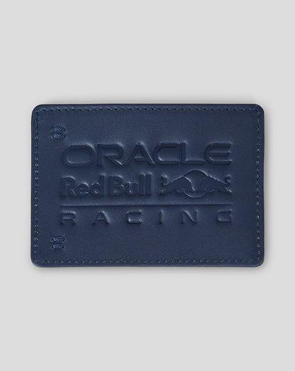 Night Sky navy leather cardholder with embossed Oracle Red Bull Racing logo.