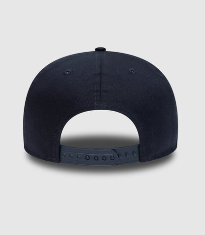 Rear view of navy 9FIFTY cap with adjustable snap closure and Oracle Red Bull Racing branding