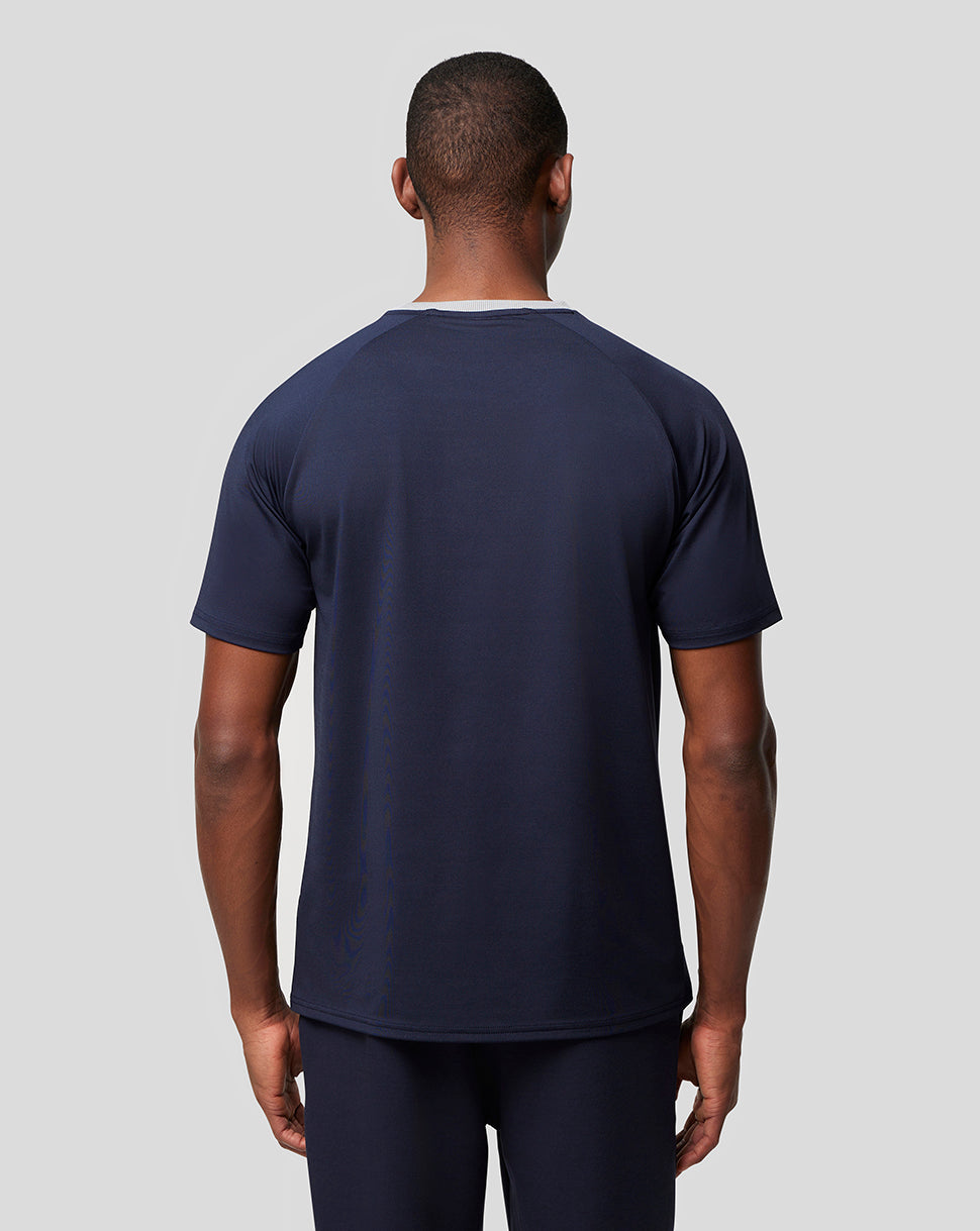 Back view of navy Oracle Red Bull Racing men's lifestyle T shirt