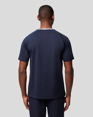 Back view of navy Oracle Red Bull Racing men's lifestyle T shirt