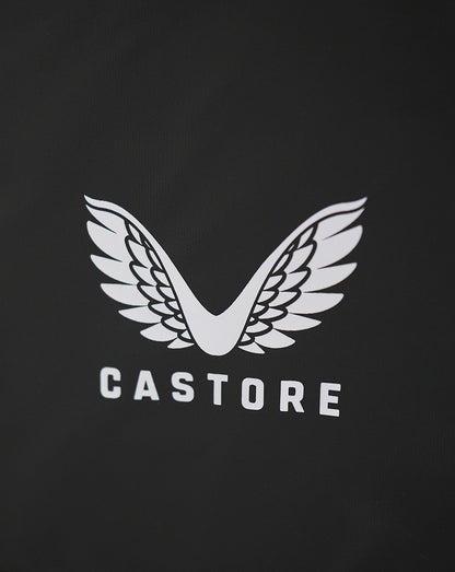 Black active holdall with white winged Castore logo