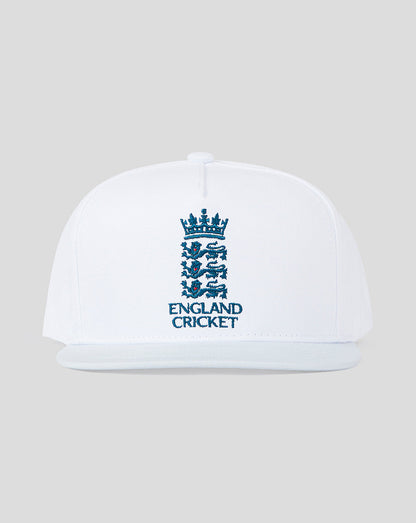 White England Cricket cap with teal embroidered crest on front