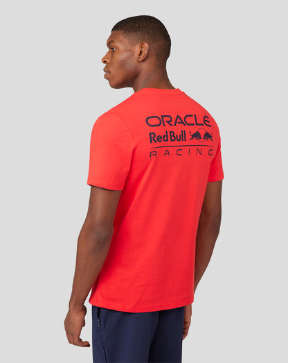 Red Core T Shirt viewed from the back with a large Oracle Red Bull Racing logo across the upper back