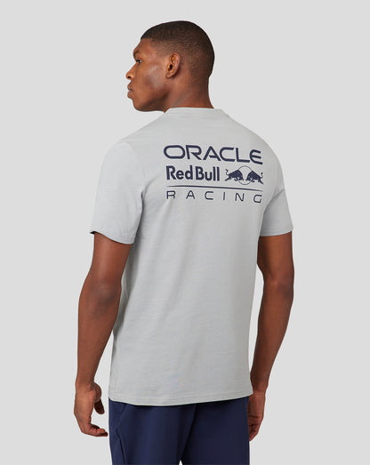 Grey Oracle Red Bull Racing Core T-shirt unisex back view with large back logo