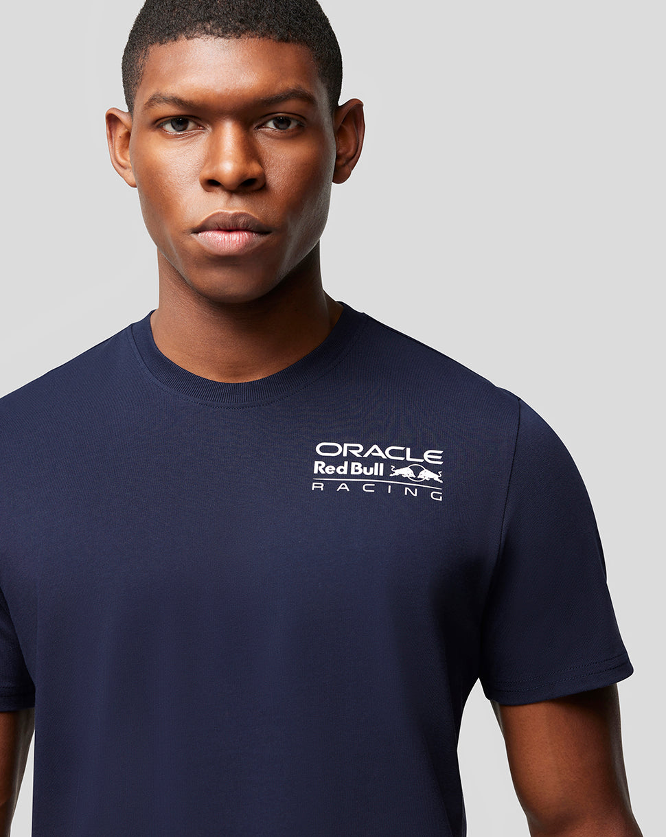 Navy Oracle Red Bull Racing Core T Shirt with front logo